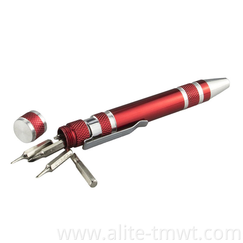 Promotional Gift Slotted Phillips Bit Set Pocket Portable Tool Precision Pen Screwdriver